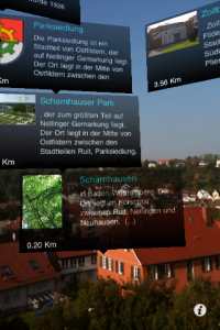 Mehrere Einträge werden nach oben gestaffelt