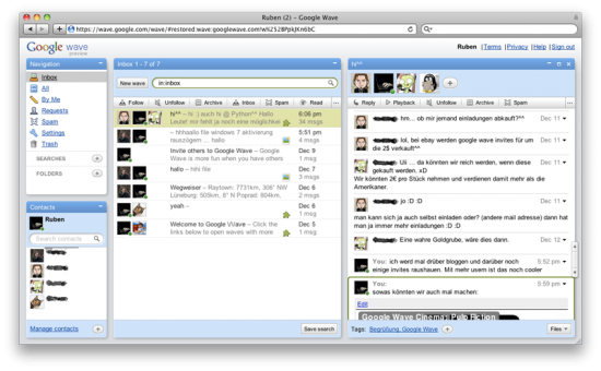 So sieht Google Wave aus